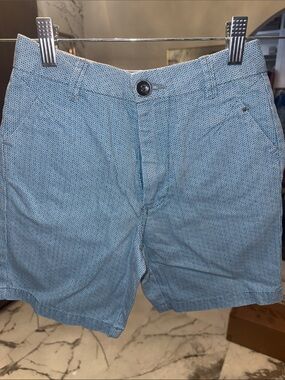 Goliath Light Blue kaleidoscope Patterned Cotton Shorts